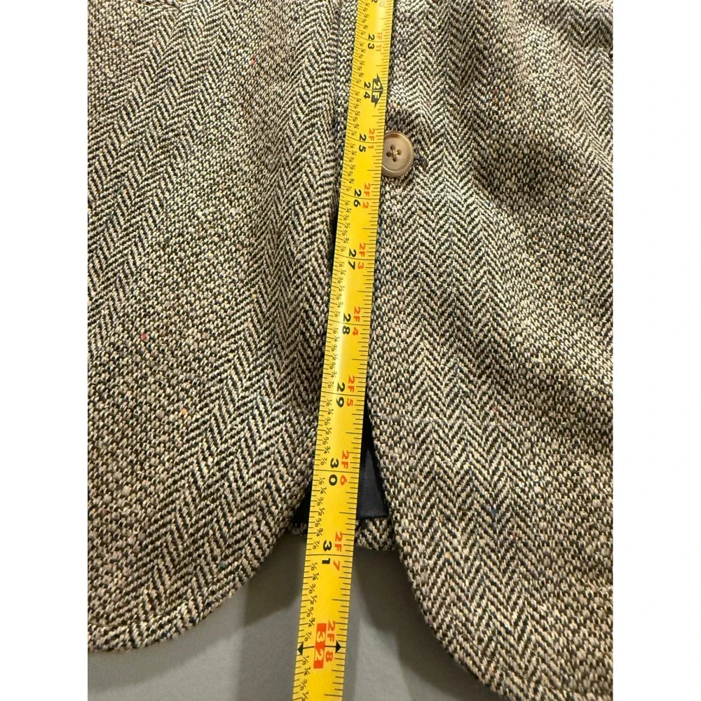Polo Ralph Lauren Mens Herringbone Tweed‎ Blazer Sport Coat Tan Brown USA Made